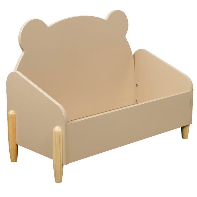 Ящик для игрушек Teddy, MDF/ножки из сосны дерево, бежевый, H44.2x61x28.5cm