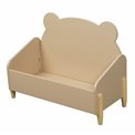 Ящик для игрушек Teddy, MDF/ножки из сосны дерево, бежевый, H44.2x61x28.5cm