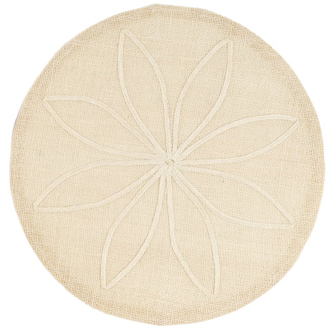 Placemat Risti, jute, beige, D38cm