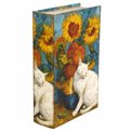 Book box Sunflower and Cat L, 27x18x7cm