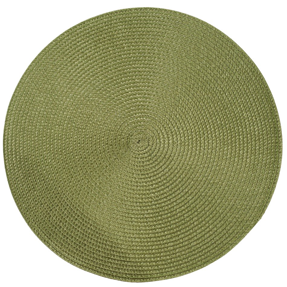 Placemat Braid olive green, D38cm