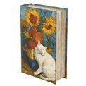 Book box Sunflower and Cat L, 27x18x7cm