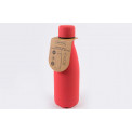 Water bottle, coral pink, H22xD7cm, 350ml