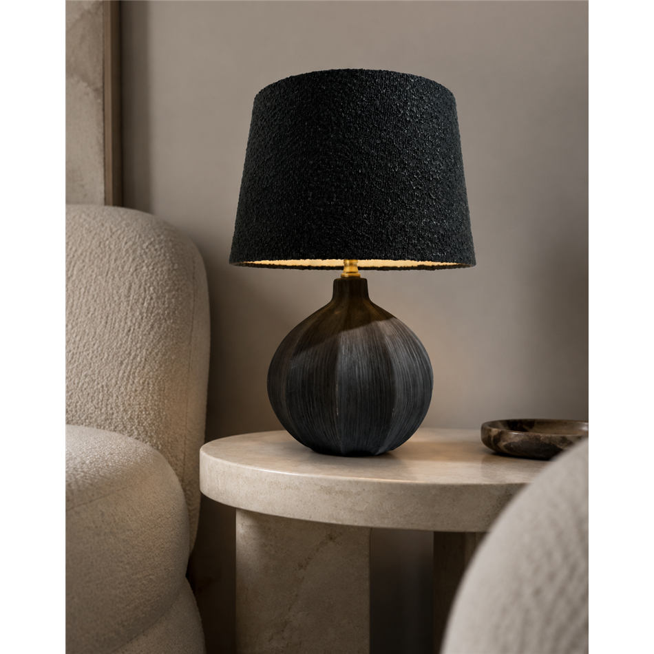 Table lamp Nardo black, H38cm, D25cm, E27 60W(MAX)
