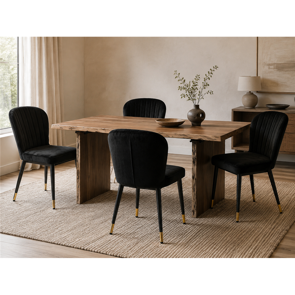 Chair Salem, black, H83x50x59cm, seat height 46cm