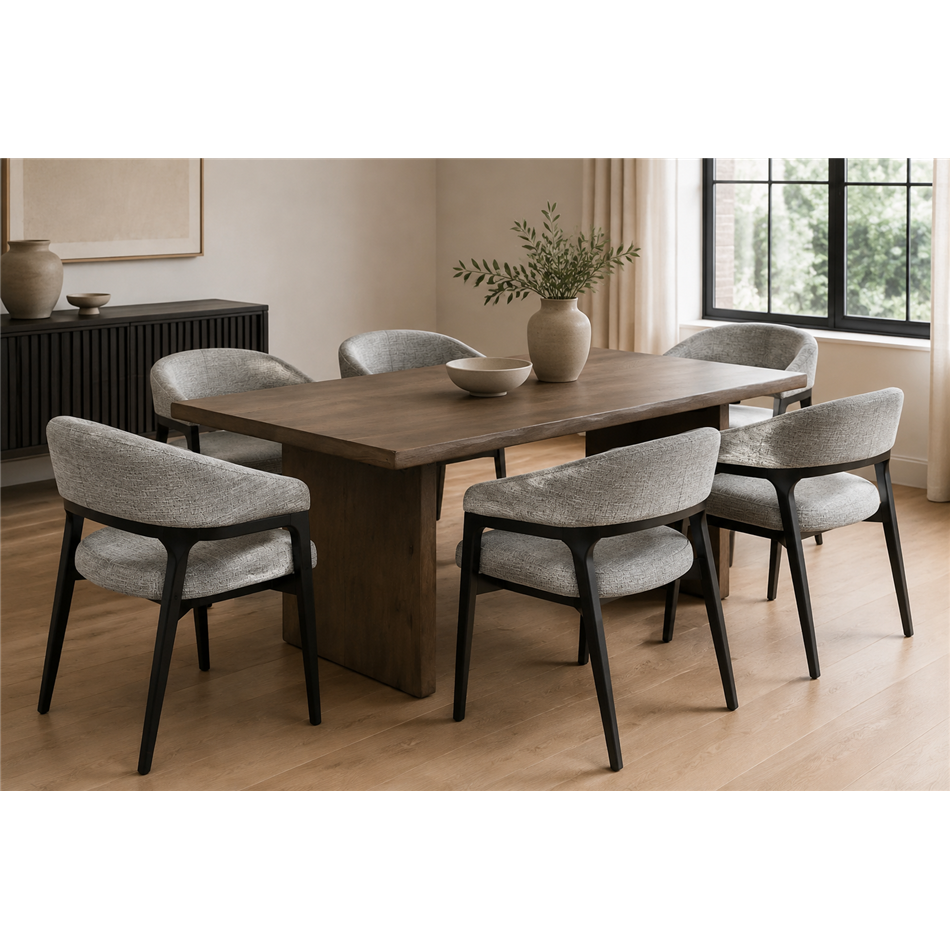 Dining chair Otta, 14 gray/black, H77x51x49cm, seat height 47.5cm