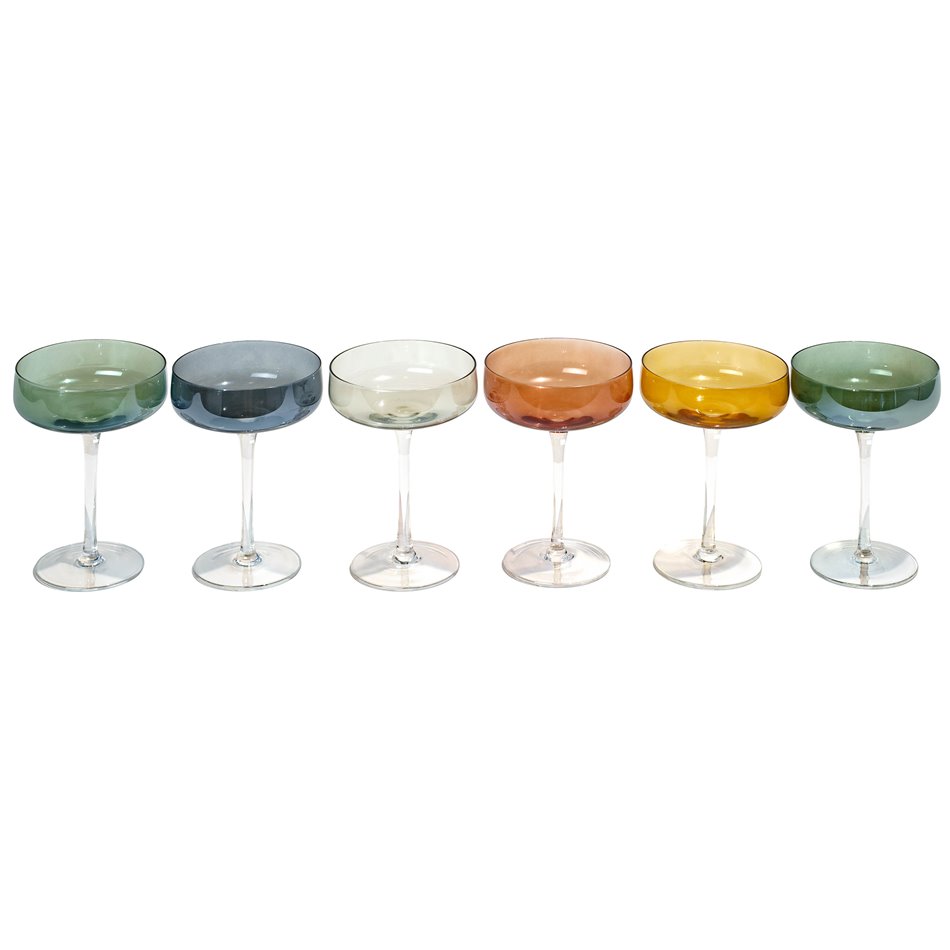Champagne coupe Lucia, set 6 pcs., 250ml, H16cm, D10.5cm
