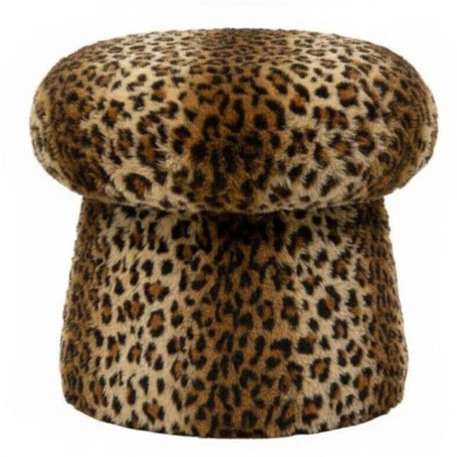Stool Nino Leo, beige/brown, H48cm, D51cm