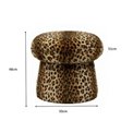 Stool Nino Leo, beige/brown, H48cm, D51cm