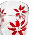 Candle stick CHRISTMAS SHINE red, glass, H15cm, D15cm