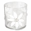 Candles stick CHRISTMAS SHINE white, glass, H15cm, D15cm