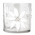 Candles stick CHRISTMAS SHINE white, glass, H15cm, D15cm