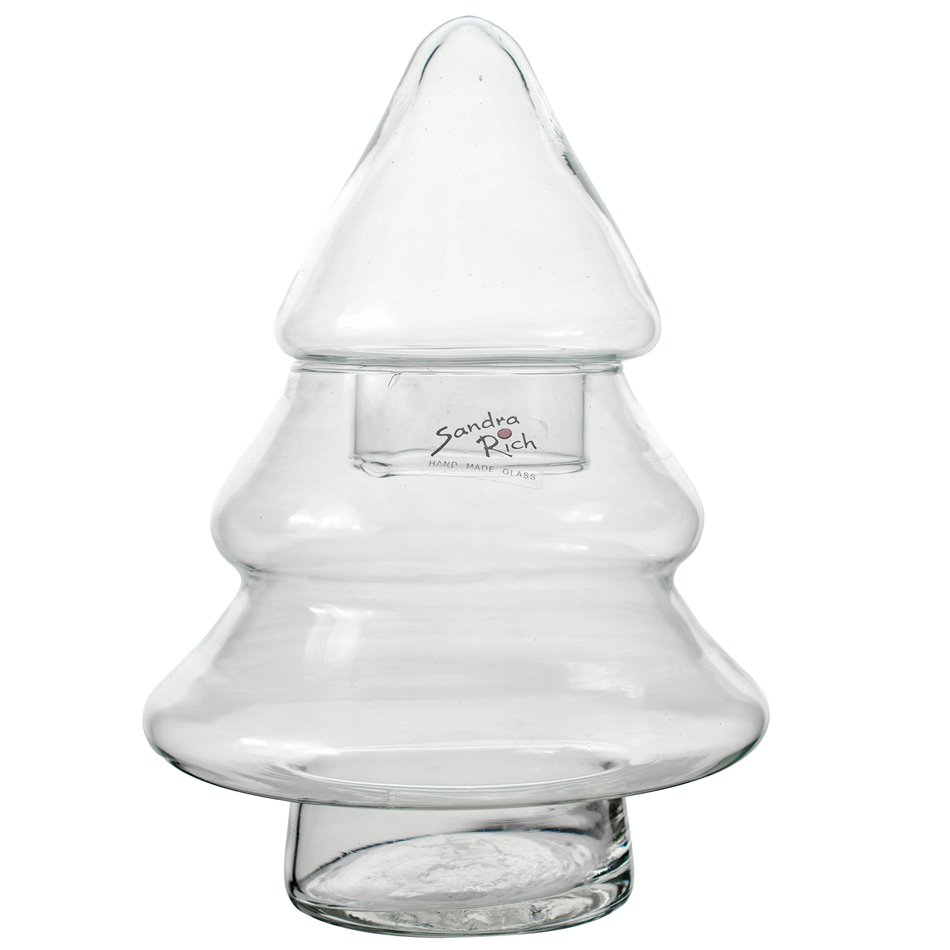 Storage pot CHRISTMAS TREE with lid, H24cm, D18cm