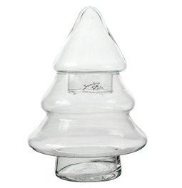 Storage pot CHRISTMAS TREE with lid, H24cm, D18cm