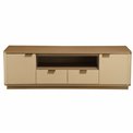 ТВ столик Recanti, MDF/дубовый шпон/экокожа/металл, H55x180x45cm