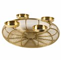 Candle holder Ringvi, metal, gold color, H10.5cm, D31.5cm