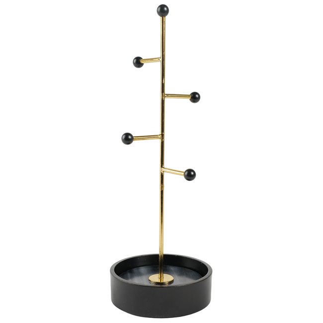 Jewellery holder Baldoni, black/gold color, H32cm, D10.8cm