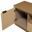 ТВ столик Recanti, MDF/дубовый шпон/экокожа/металл, H55x180x45cm