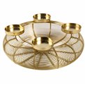 Candle holder Ringvi, metal, gold color, H10.5cm, D31.5cm