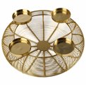 Candle holder Ringvi, metal, gold color, H10.5cm, D31.5cm