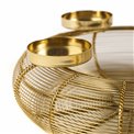 Candle holder Ringvi, metal, gold color, H10.5cm, D31.5cm