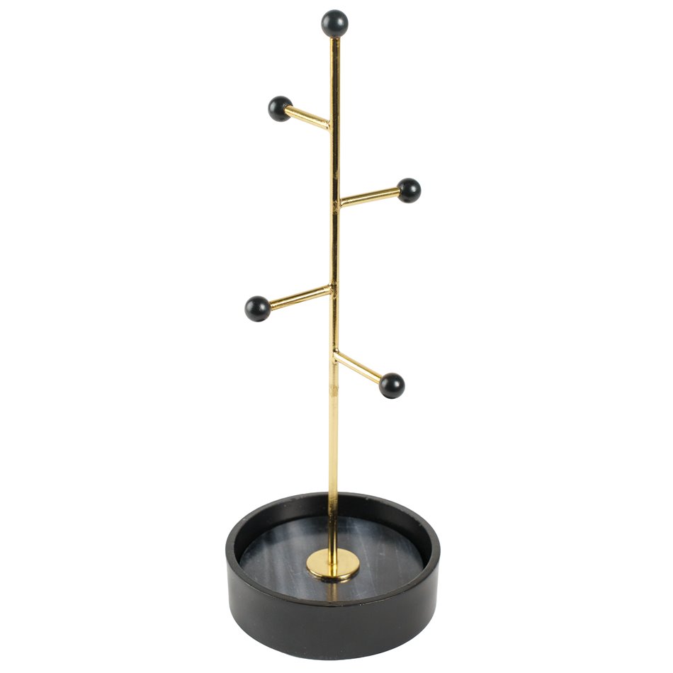 Jewellery holder Baldoni, black/gold color, H32cm, D10.8cm
