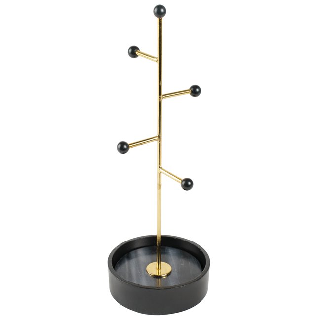 Jewellery holder Baldoni, black/gold color, H32cm, D10.8cm