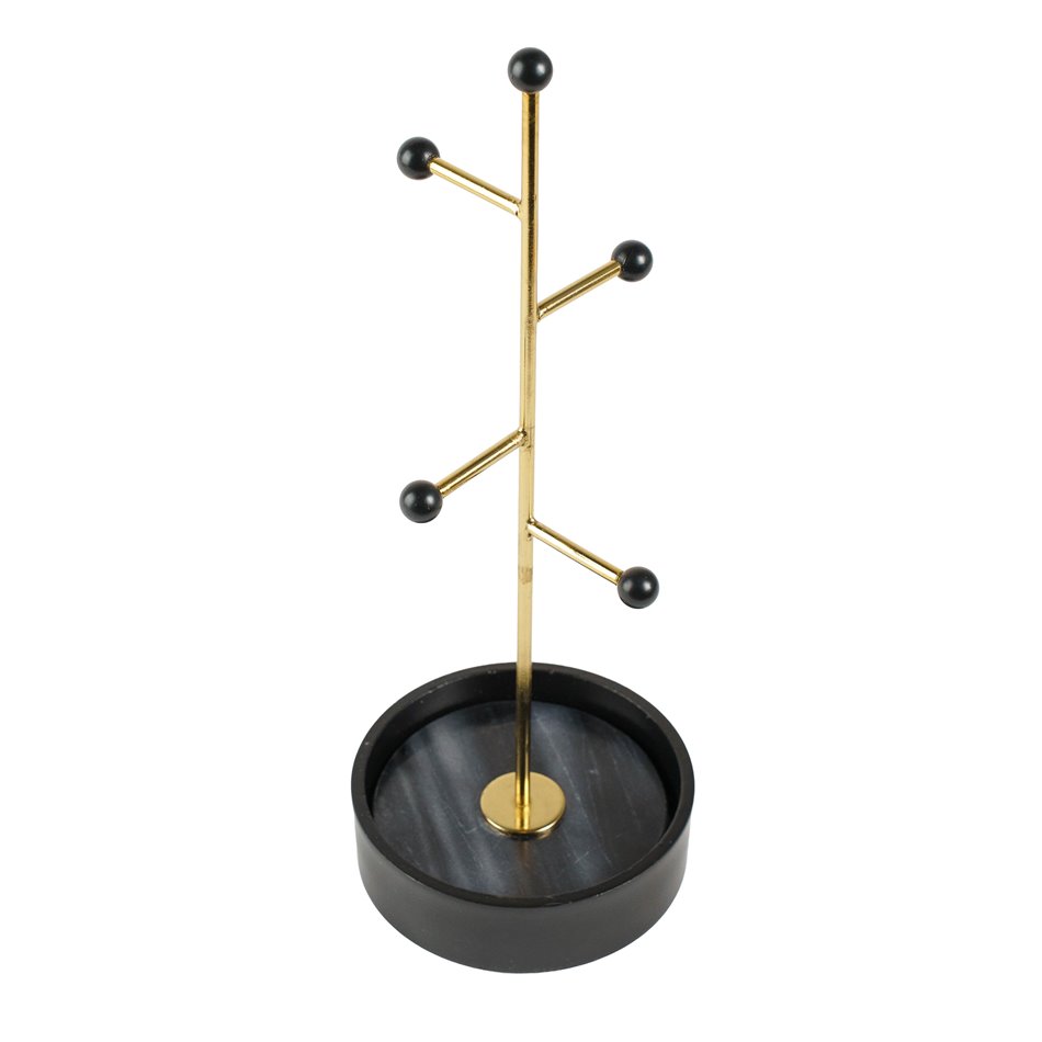 Jewellery holder Baldoni, black/gold color, H32cm, D10.8cm