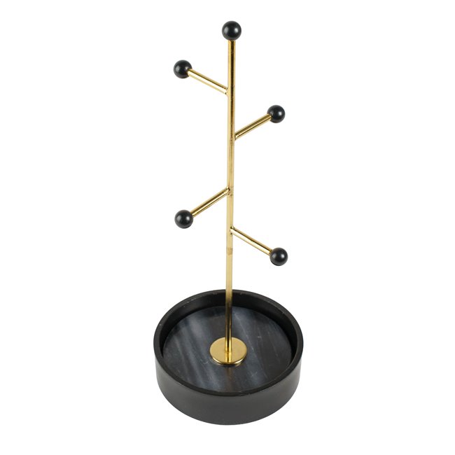 Jewellery holder Baldoni, black/gold color, H32cm, D10.8cm