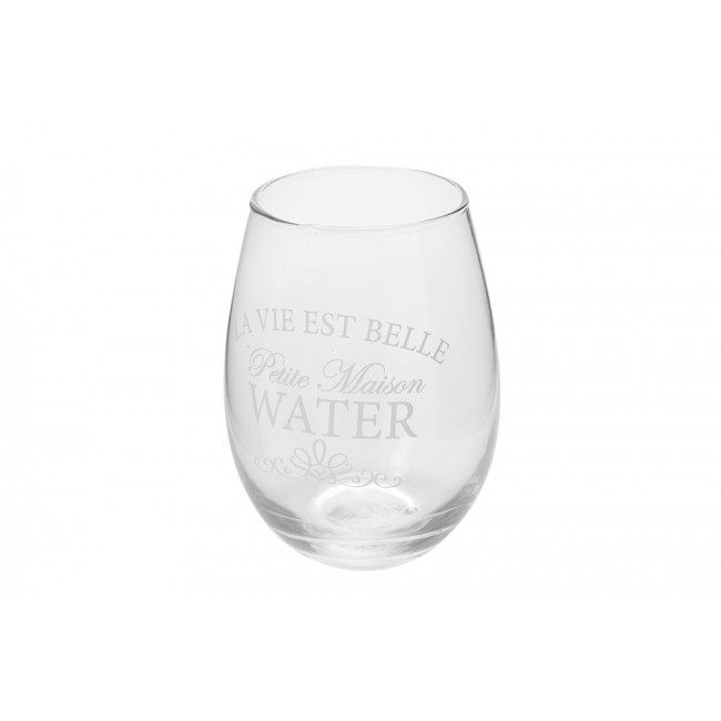Water glass, H12.5x10x10cm, 370ml