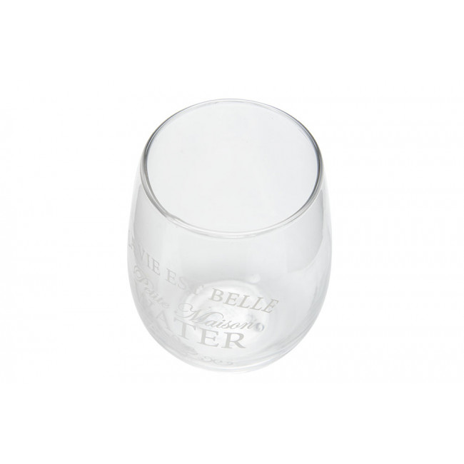 Water glass, H12.5x10x10cm, 370ml