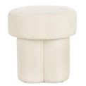 Pouf GLENDA WHITE, cream-colored, H43x42x42cm