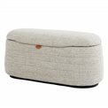 Pouf with storage Lannion 002, light taupe, H45x94.5x40cm