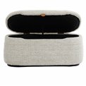 Pouf with storage Lannion 002, light taupe, H45x94.5x40cm