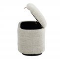 Pouf with storage Lannion 002, light taupe, H45x94.5x40cm