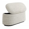 Pouf with storage Lannion 002, light taupe, H45x94.5x40cm