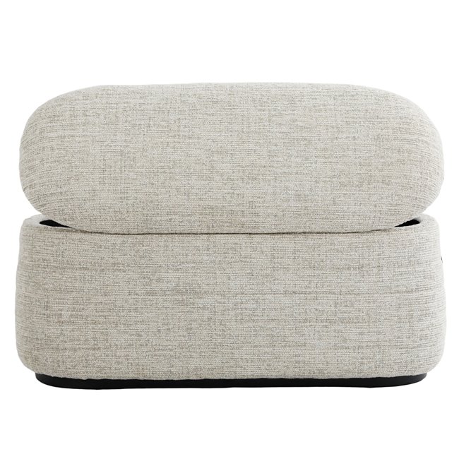 Pouf with storage Lannion 002, light taupe, H45x94.5x40cm