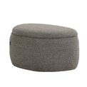 Pouf with storage Lanzo B 2, taupe, H43x74x56cm