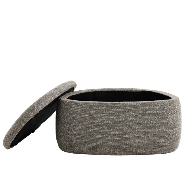 Pouf with storage Lanzo B 2, taupe, H43x74x56cm