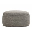 Pouf with storage Lanzo B 2, taupe, H43x74x56cm