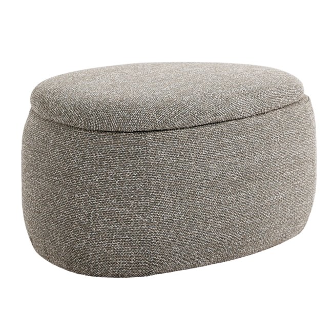 Pouf with storage Lanzo B 2, taupe, H43x74x56cm