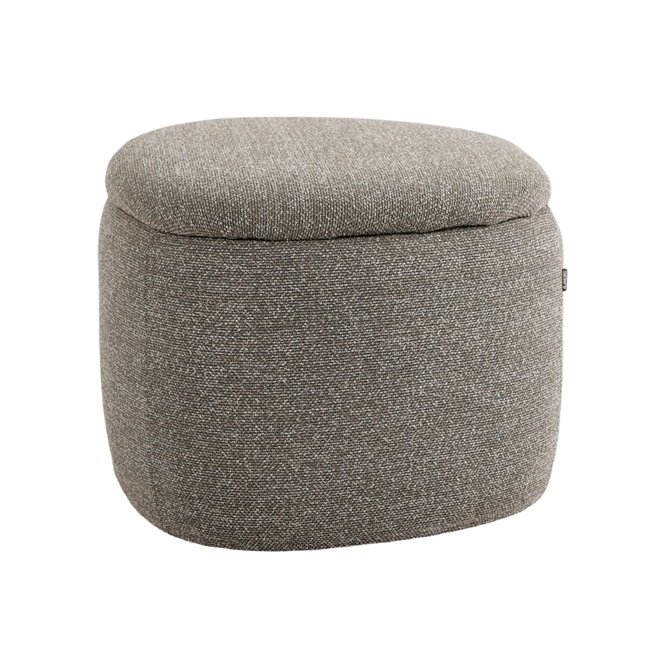Pouf with storage Lanzo B 2, taupe, H43x74x56cm
