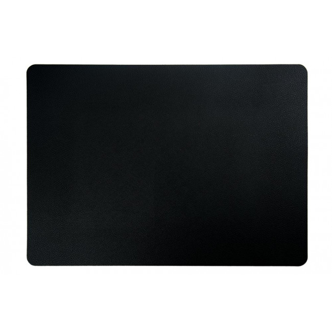 Placemat, black/brown colour, leather imitation, 46x33cm
