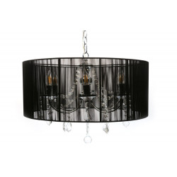 Pendant lamp MARI black, H58-130cm, Ø-60cm E14 6x40W