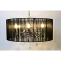 Pendant lamp MARI black, H58-130cm, Ø-60cm E14 6x40W