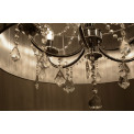 Pendant lamp MARI silver, H58-130cm, Ø-60cm E14 6x40W