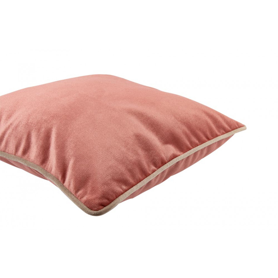 Decorative pillowcase Fuego 151 with trim, vintage pink, 45x45cm