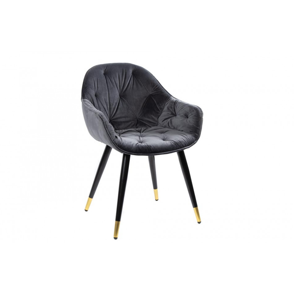 Chair Salorino, grey, 83x60x61cm, seat H-43cm