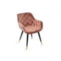 Chair Sarebourg, pink colour, H-80x60x60cm, seat H-45cm