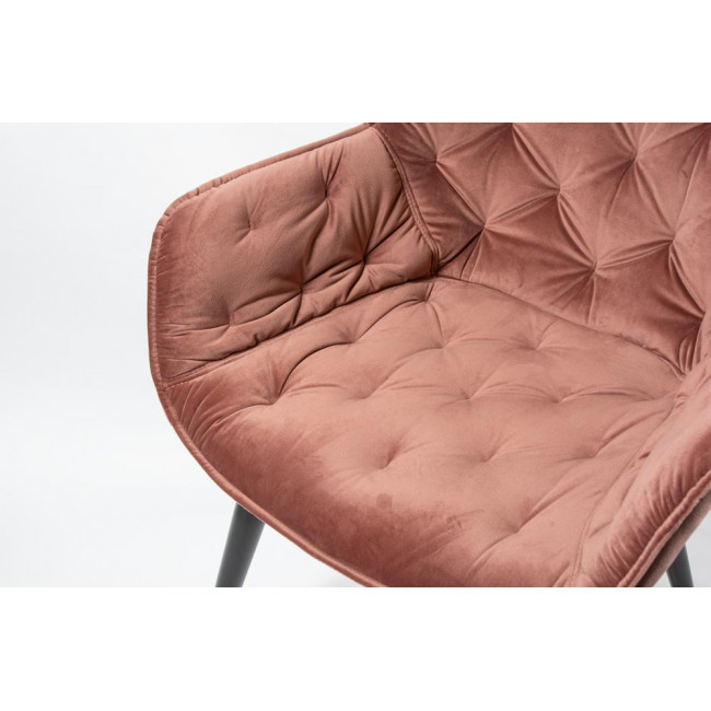 Chair Sarebourg, pink colour, H-80x60x60cm, seat H-45cm